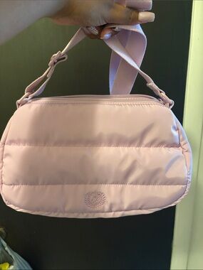 PINK Victoria's Secret Light Pink Quilted Shoulder Bag